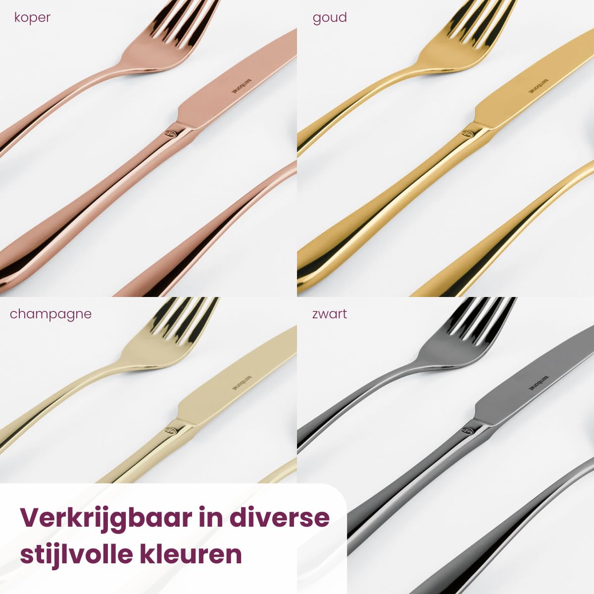 Amazon.com | Sambonet - taste 36 Piece PVD Stainless Steel Cutlery